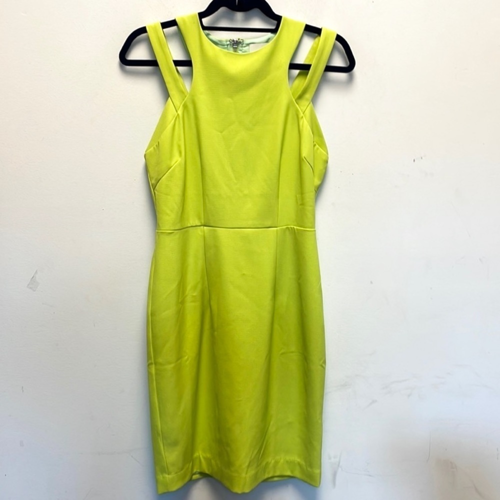 Greylin lime green cut out dress